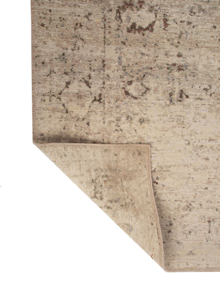 someplace in time ivory wool Hand Knotted Rug - Perspective