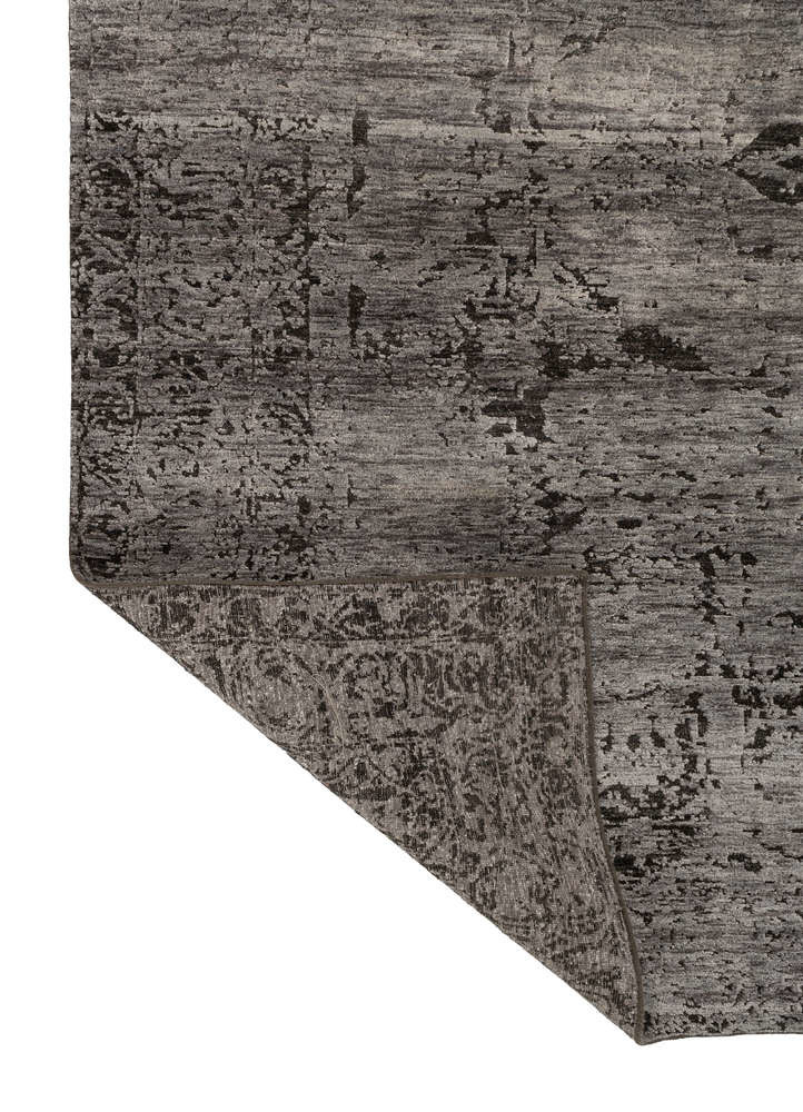 far east blue wool and silk Hand Knotted Rug - Perspective far east blue wool and silk Hand Knotted Rug - Perspective