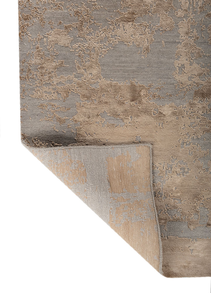 chaos theory by kavi gold wool and bamboo silk Hand Knotted Rug - Perspective