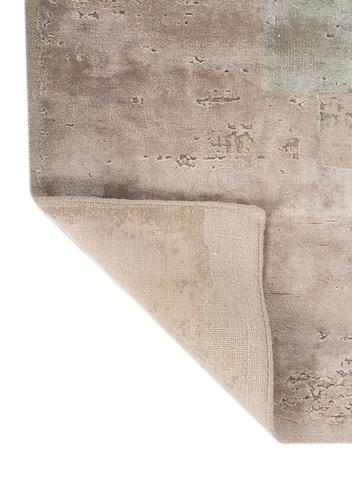 unfold by kavi ivory wool and bamboo silk Hand Knotted Rug - Perspective