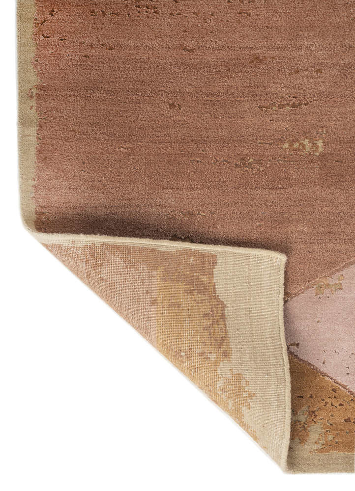 unfold by kavi pink and purple wool and bamboo silk Hand Knotted Rug - Perspective unfold by kavi pink and purple wool and bamboo silk Hand Knotted Rug - Perspective
