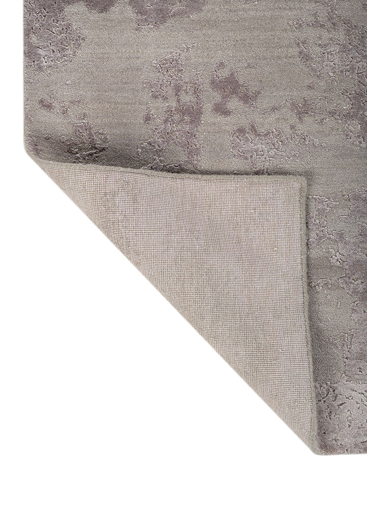 project error by kavi pink and purple wool and bamboo silk Hand Knotted Rug - Perspective