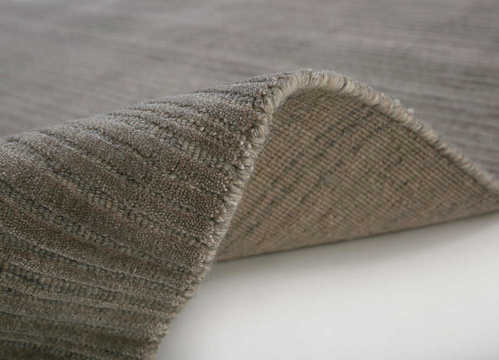 tesoro grey and black wool and bamboo silk Hand Loom Rug - Perspective