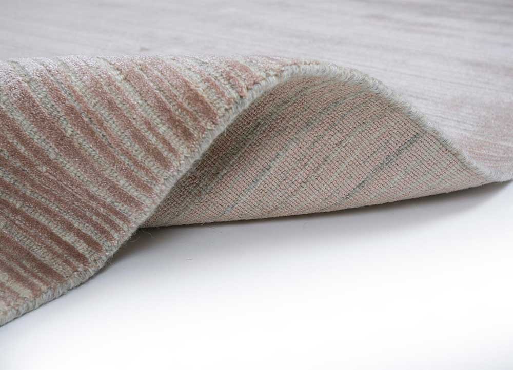 basis beige and brown wool and bamboo silk Hand Loom Rug - Perspective basis beige and brown wool and bamboo silk Hand Loom Rug - Perspective