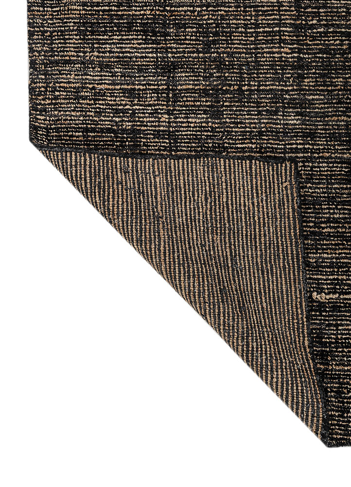 contour grey and black wool Hand Loom Rug - Perspective