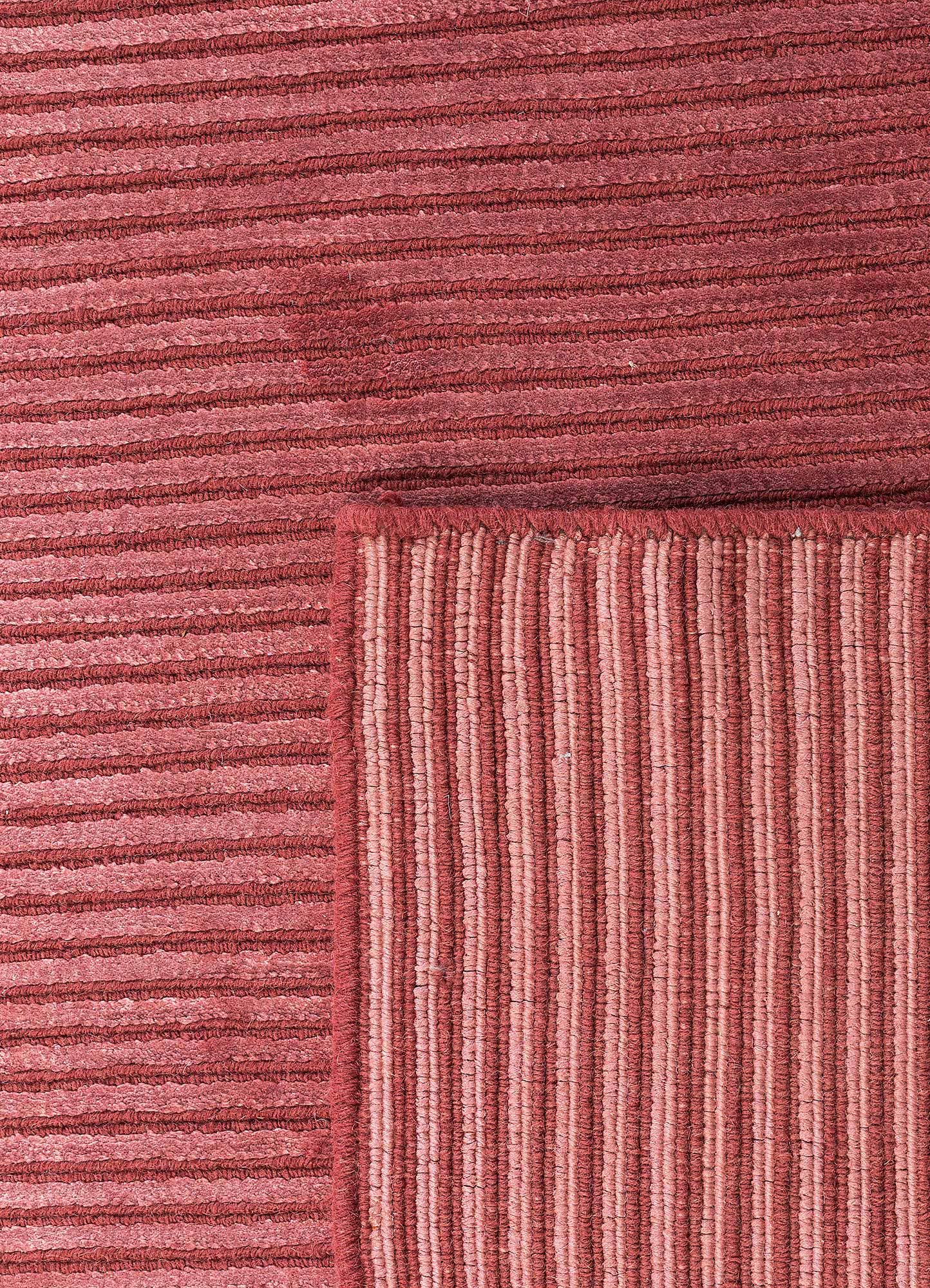 basis red and orange wool and viscose Hand Loom Rug - Perspective