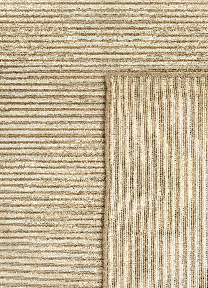 basis beige and brown wool and viscose Hand Loom Rug - Perspective basis beige and brown wool and viscose Hand Loom Rug - Perspective