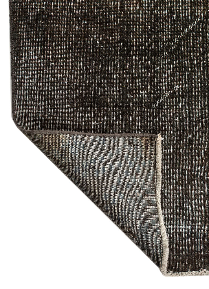 vintage beige and brown wool Hand Knotted Rug - Perspective