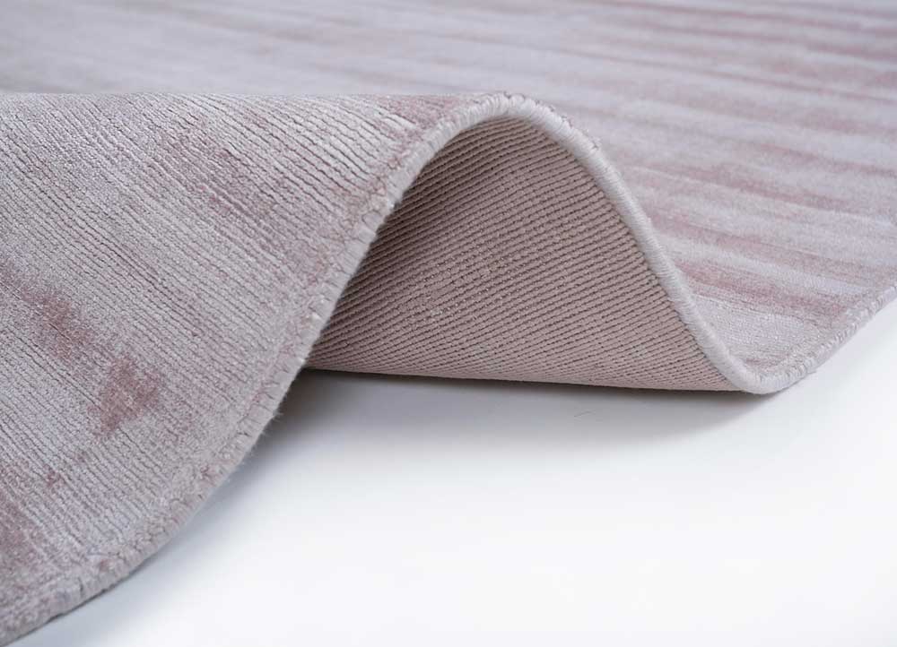 basis pink and purple viscose Hand Loom Rug - Perspective