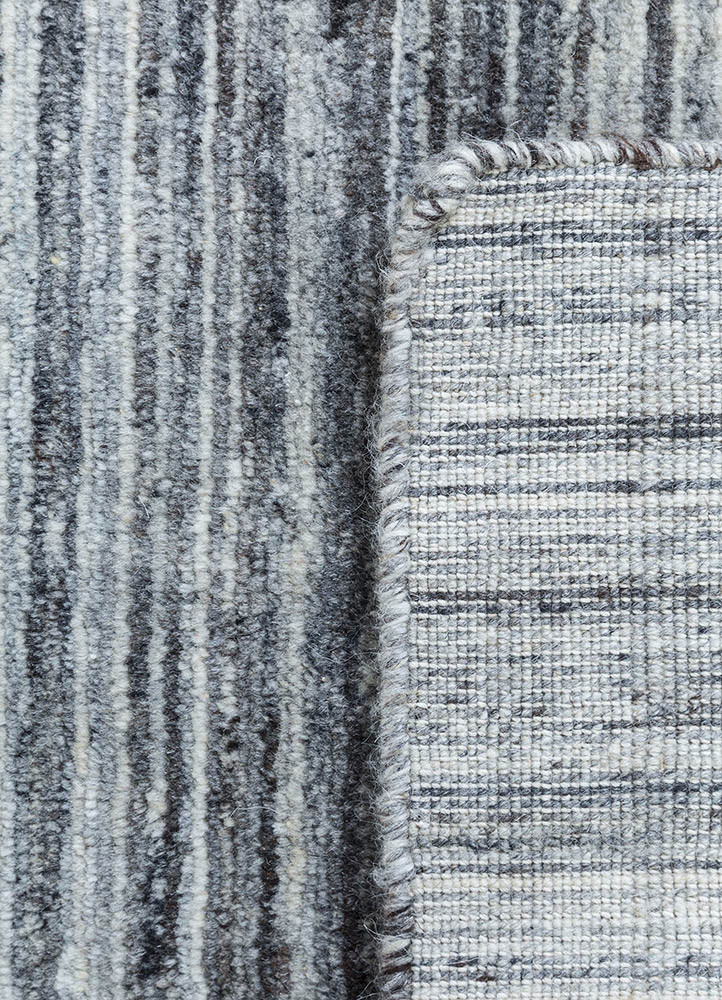 contour grey and black wool Hand Loom Rug - Perspective contour grey and black wool Hand Loom Rug - Perspective