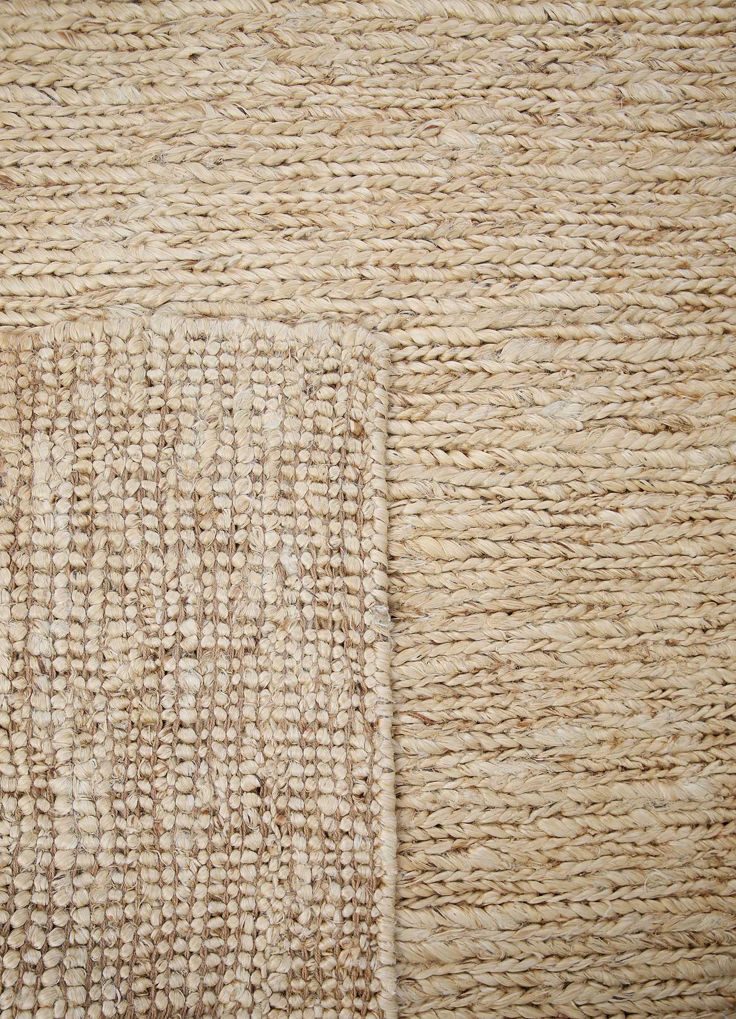 hula beige and brown jute and hemp Hand Knotted Rug - Perspective