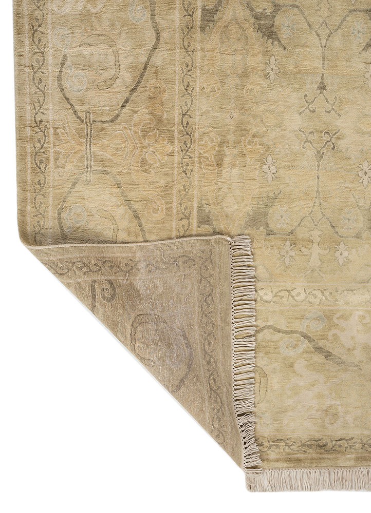gulmarg gold silk Hand Knotted Rug - Perspective