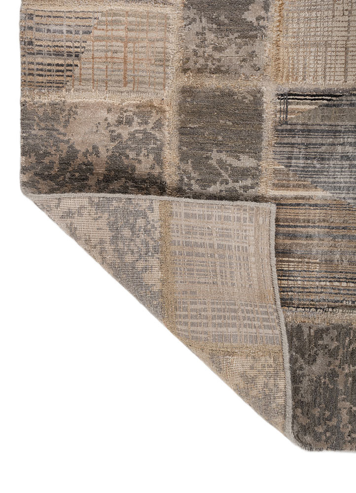 provenance grey and black wool and bamboo silk Hand Knotted Rug - Perspective provenance grey and black wool and bamboo silk Hand Knotted Rug - Perspective