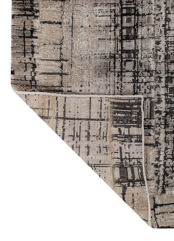 provenance grey and black wool and bamboo silk Hand Knotted Rug - Perspective provenance grey and black wool and bamboo silk Hand Knotted Rug - Perspective