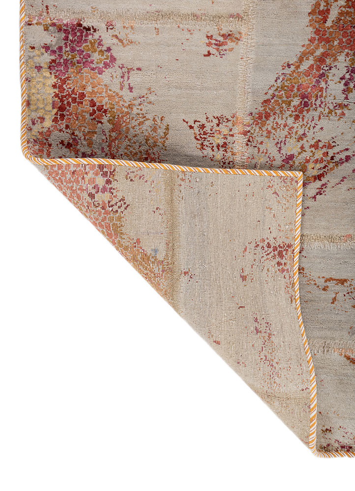 provenance blue wool and bamboo silk Hand Knotted Rug - Perspective provenance blue wool and bamboo silk Hand Knotted Rug - Perspective