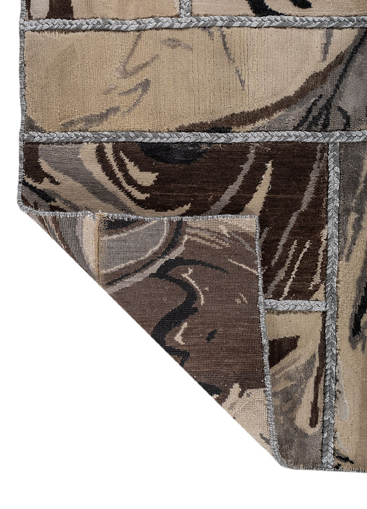 aprezo gold wool and silk Hand Knotted Rug - Perspective aprezo gold wool and silk Hand Knotted Rug - Perspective