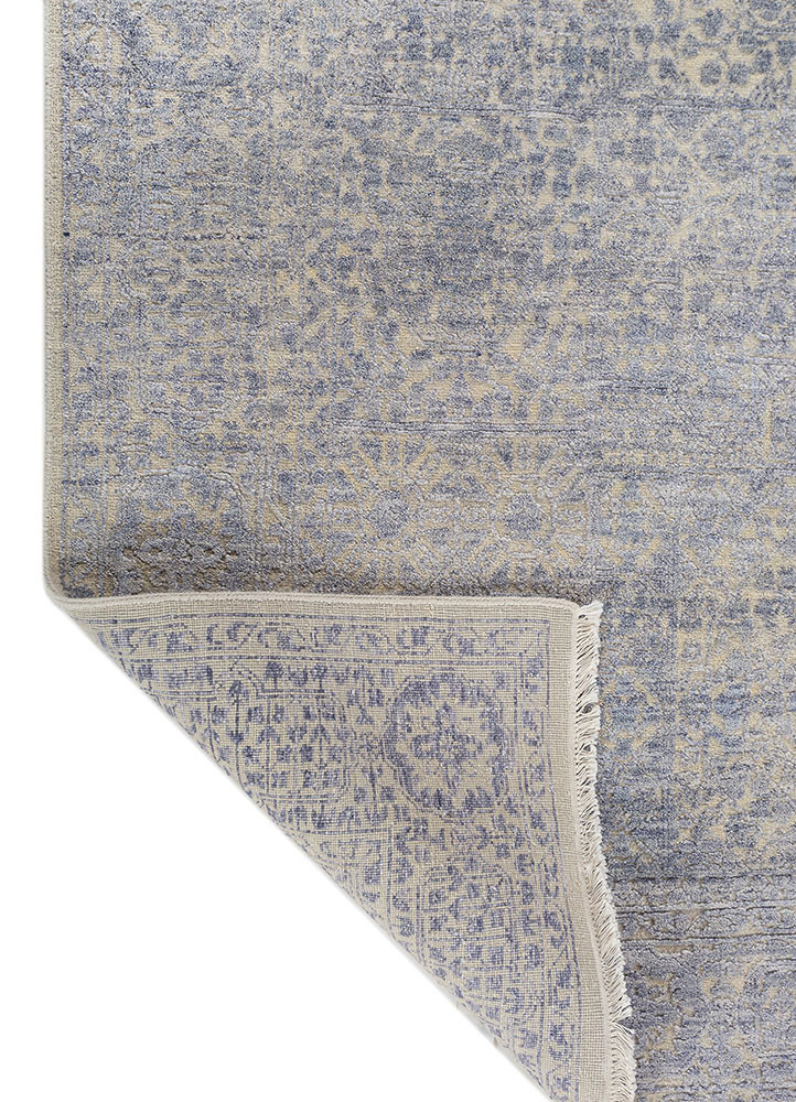 aurora grey and black wool and viscose Hand Knotted Rug - Perspective aurora grey and black wool and viscose Hand Knotted Rug - Perspective