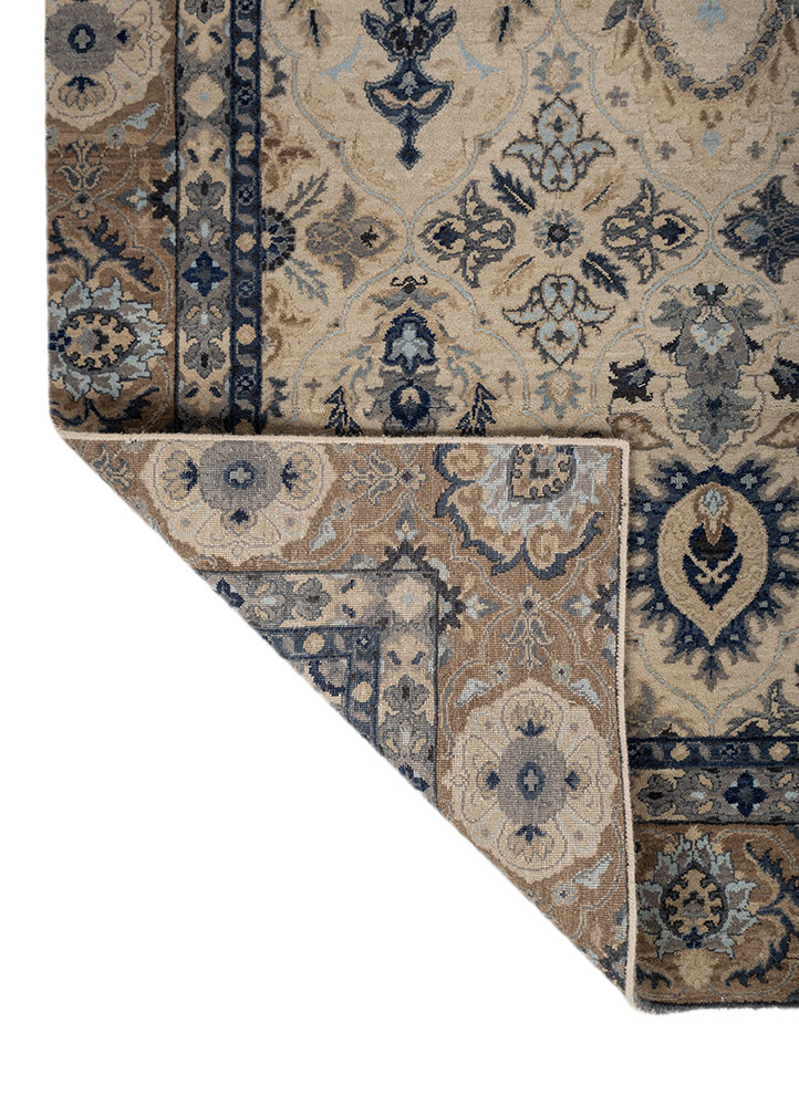 cyanna ivory wool Hand Knotted Rug - Perspective cyanna ivory wool Hand Knotted Rug - Perspective