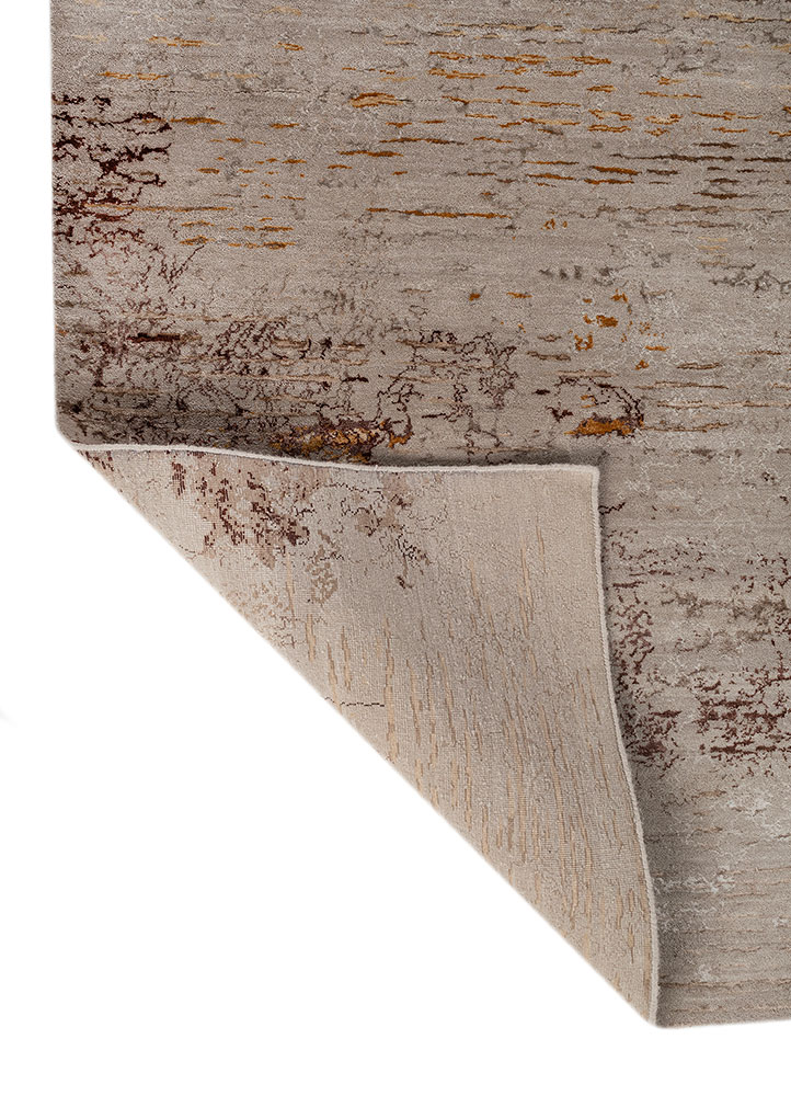 unstring by kavi grey and black wool and bamboo silk Hand Knotted Rug - Perspective unstring by kavi grey and black wool and bamboo silk Hand Knotted Rug - Perspective