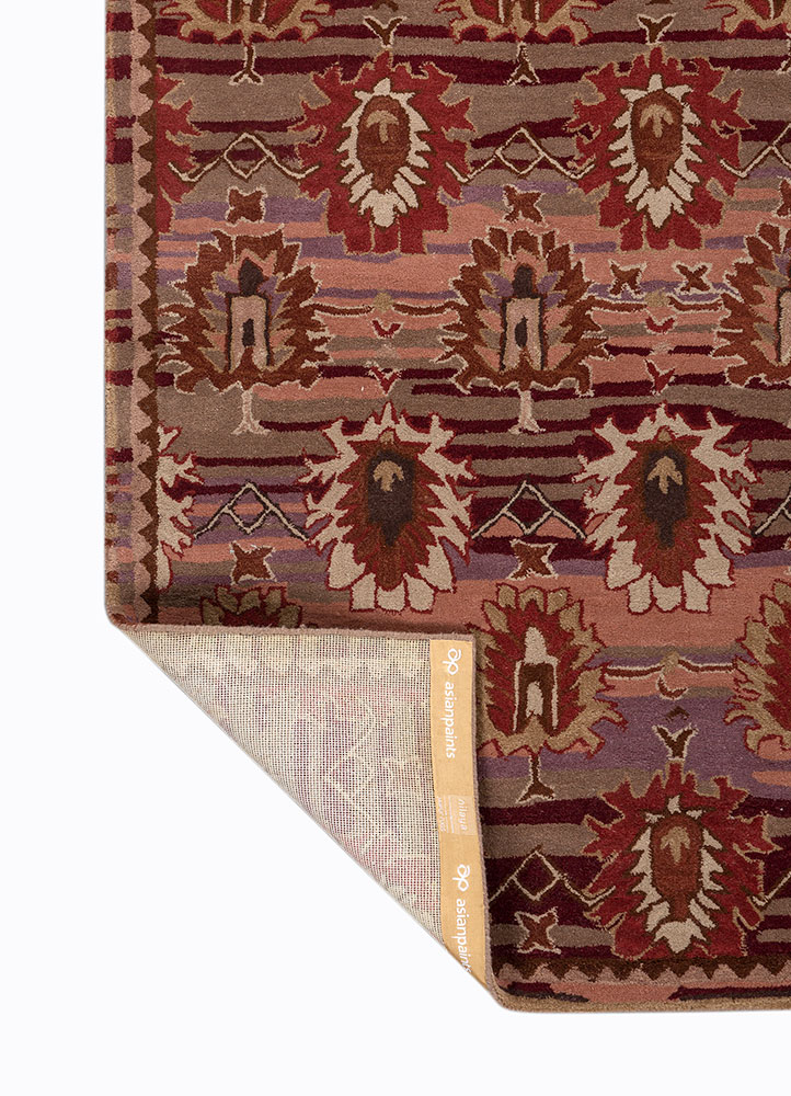 mythos beige and brown wool Hand Tufted Rug - Perspective