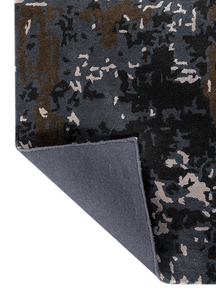 genesis blue wool and viscose Hand Tufted Rug - Perspective