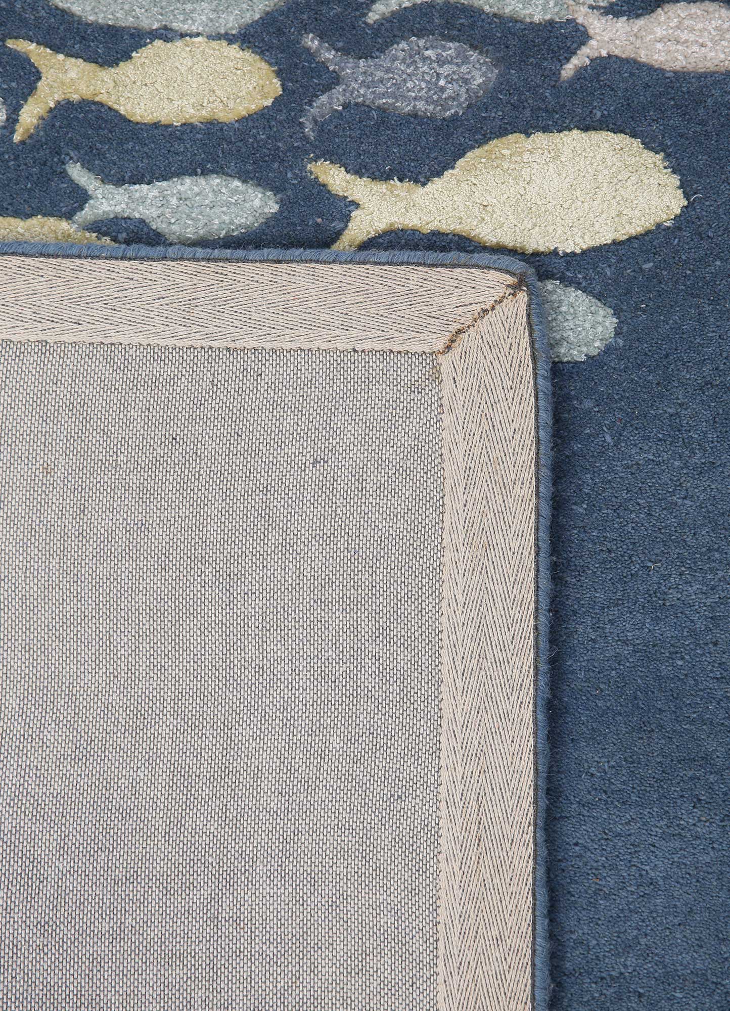 confetti blue  Hand Tufted Rug - Perspective