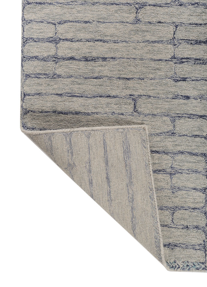 aprezo blue wool Hand Tufted Rug - Perspective aprezo blue wool Hand Tufted Rug - Perspective