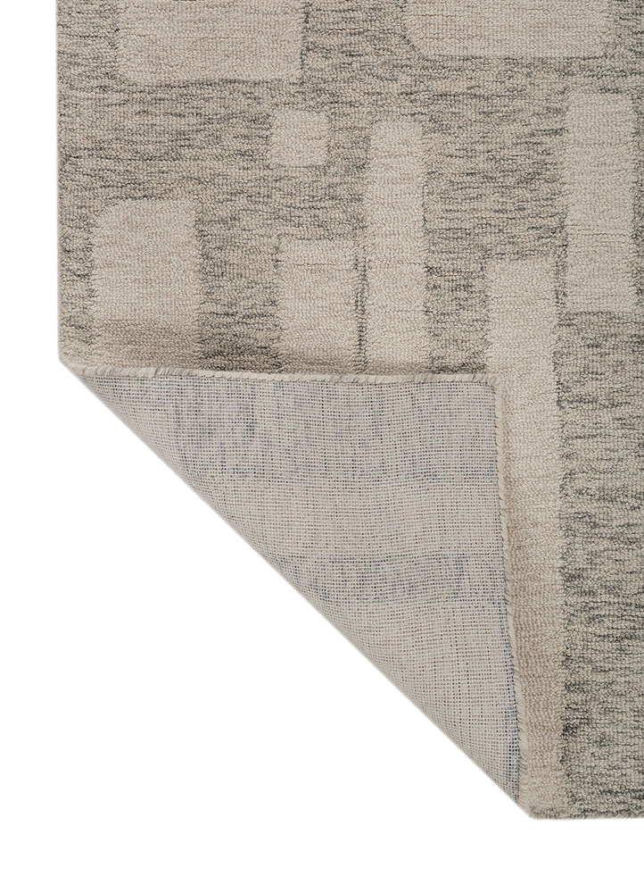 aprezo grey and black wool Hand Tufted Rug - Perspective