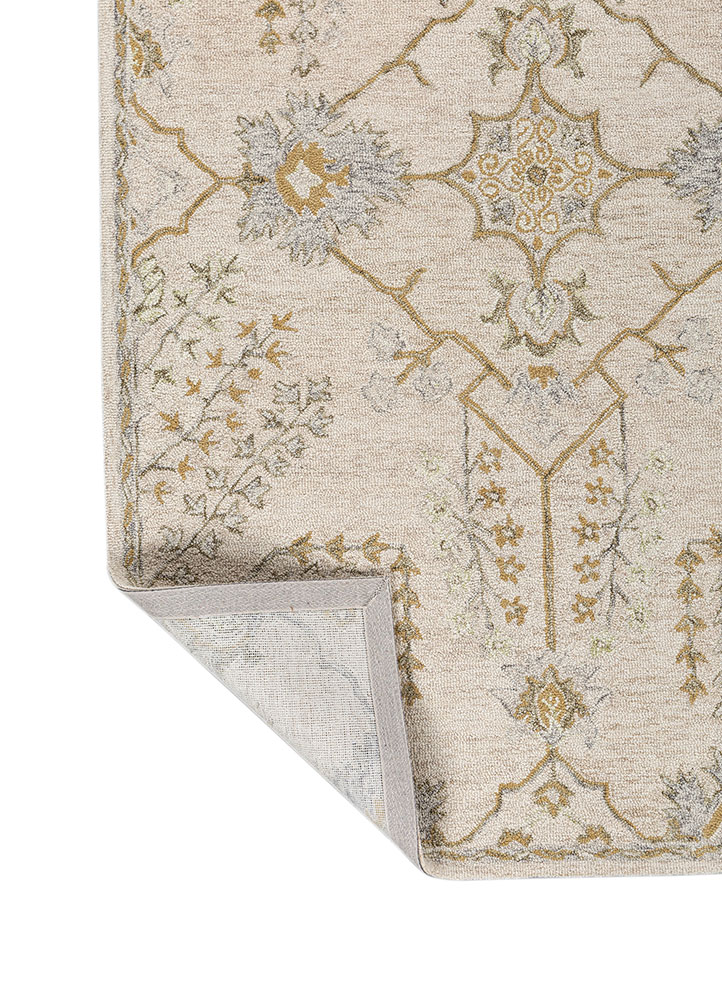 kasbah ivory wool Hand Tufted Rug - Perspective