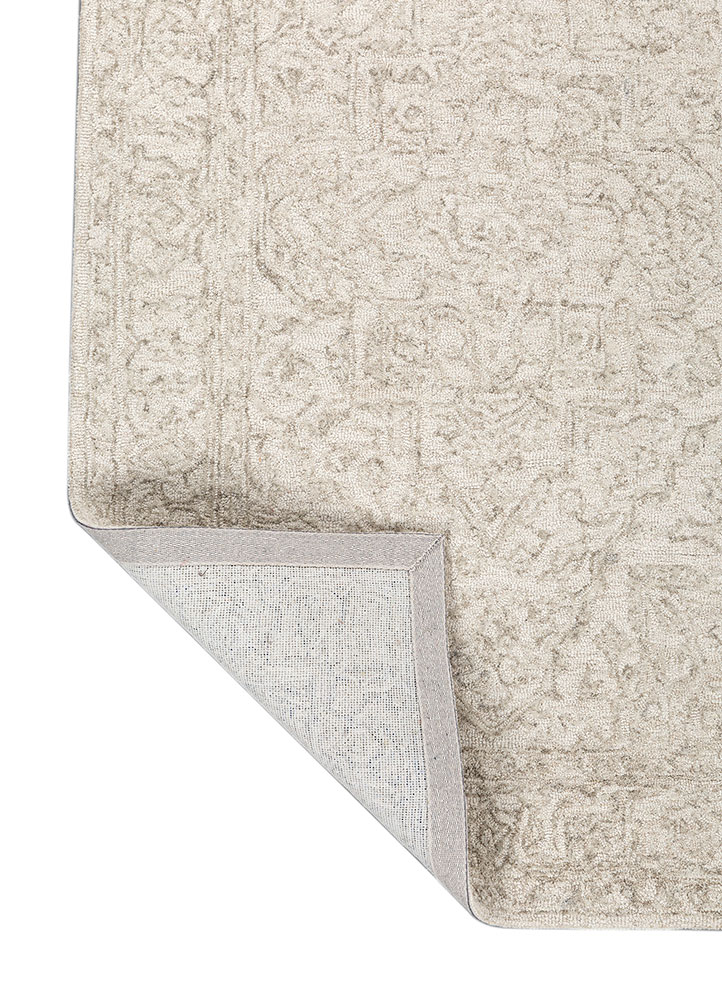 imara ivory wool Hand Tufted Rug - Perspective