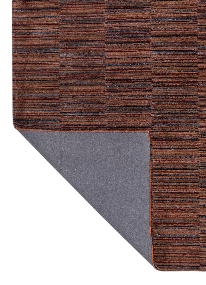acar red and orange wool and viscose Hand Tufted Rug - Perspective