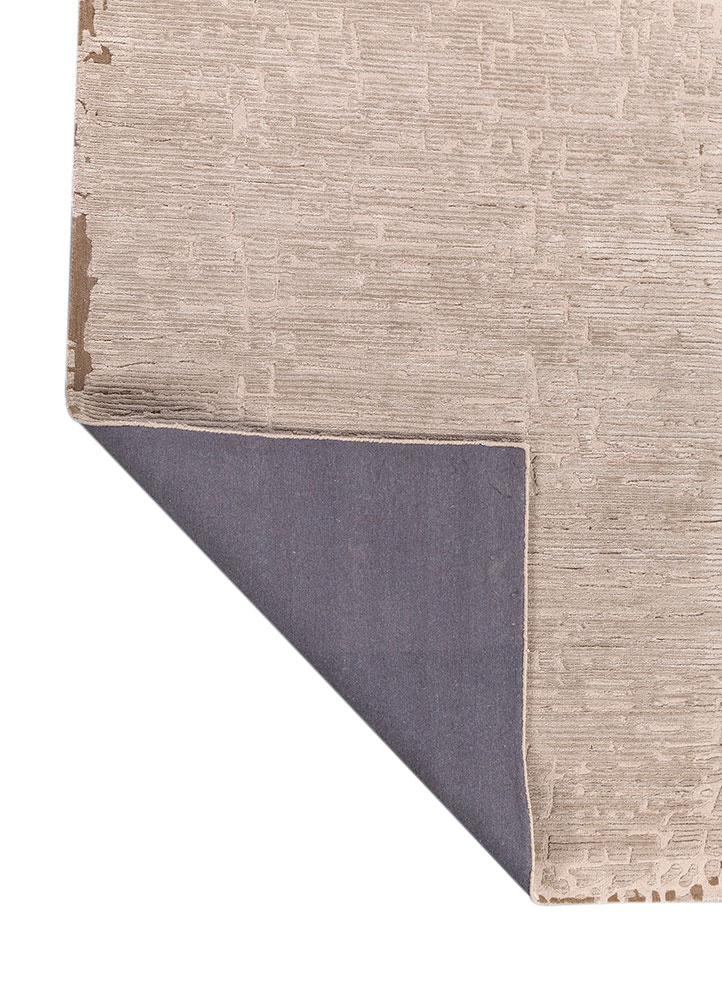 white noise ivory wool and viscose Hand Tufted Rug - Perspective