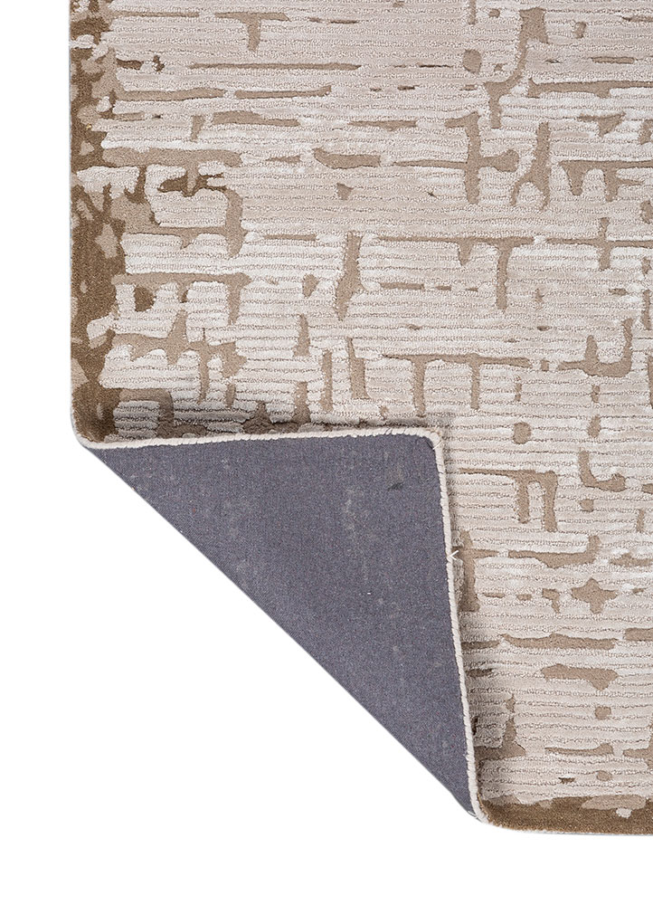 white noise ivory wool and viscose Hand Tufted Rug - Perspective white noise ivory wool and viscose Hand Tufted Rug - Perspective