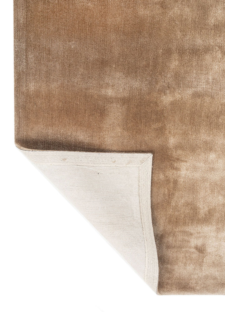 cera beige and brown viscose Hand Tufted Rug - Perspective