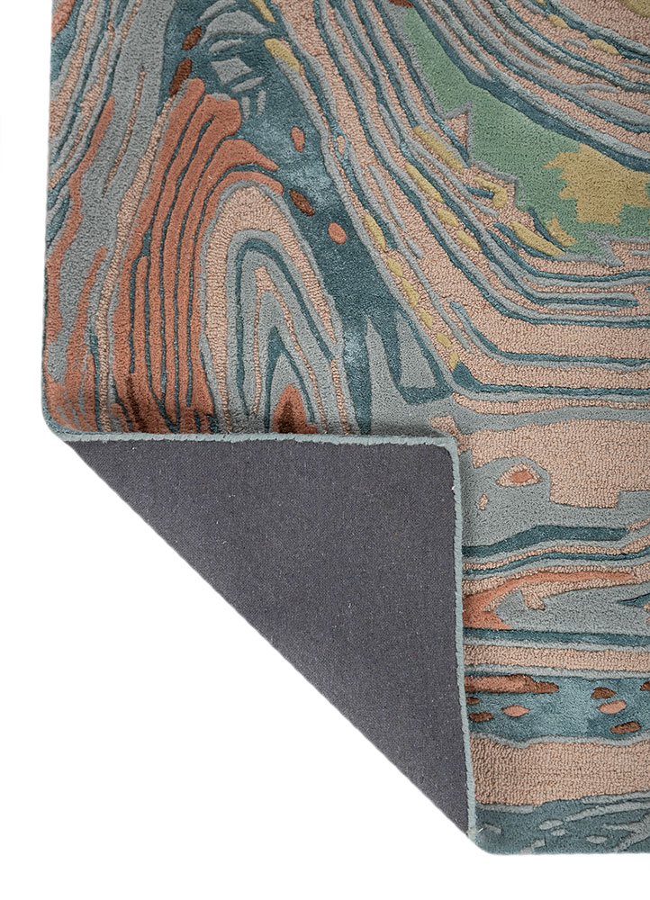 genesis green wool and viscose Hand Tufted Rug - Perspective genesis green wool and viscose Hand Tufted Rug - Perspective