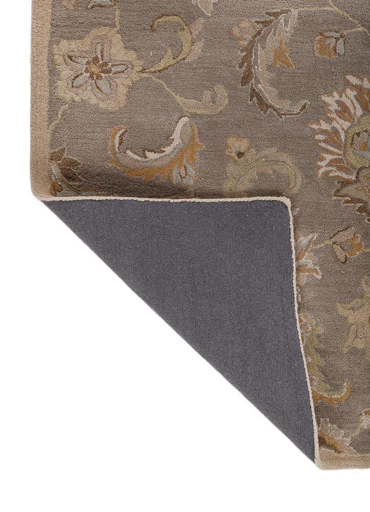 kasbah beige and brown wool Hand Tufted Rug - Perspective