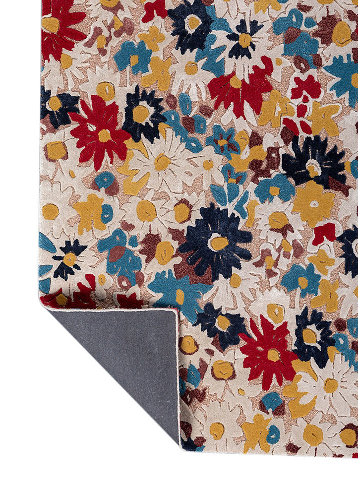 hacienda red and orange wool and viscose Hand Tufted Rug - Perspective hacienda red and orange wool and viscose Hand Tufted Rug - Perspective