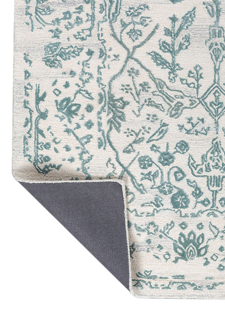 imara ivory wool and viscose Hand Tufted Rug - Perspective