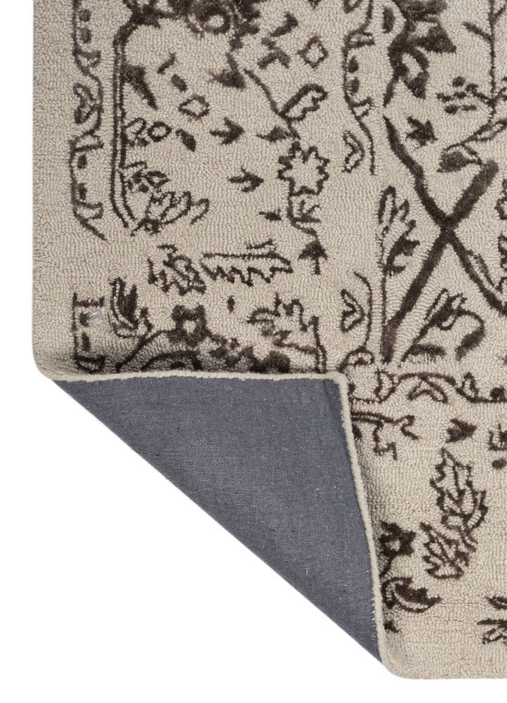 mythos ivory wool and viscose Hand Tufted Rug - Perspective mythos ivory wool and viscose Hand Tufted Rug - Perspective