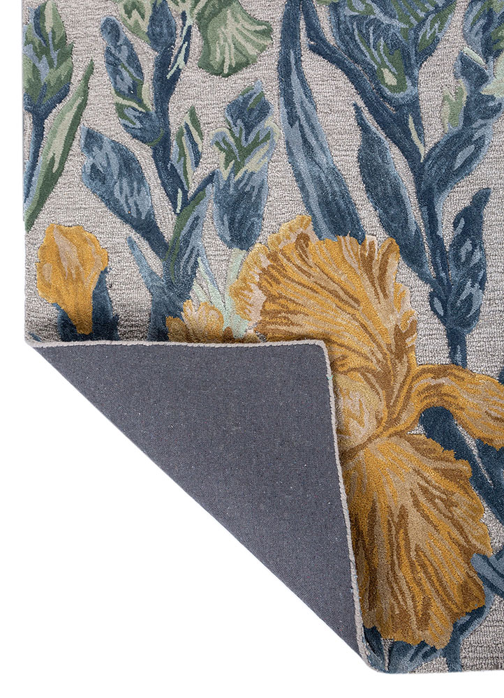 nebulora grey and black wool and viscose Hand Tufted Rug - Perspective