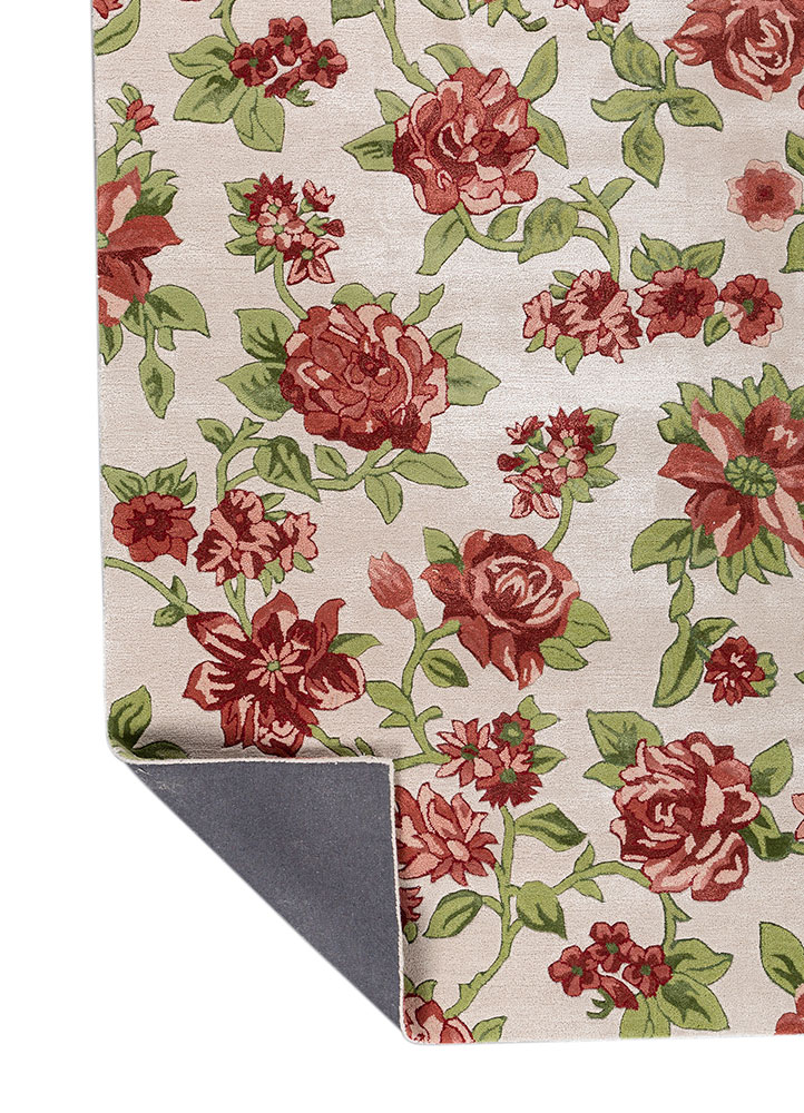 hacienda ivory wool and viscose Hand Tufted Rug - Perspective