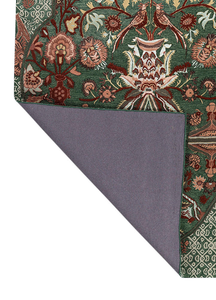 bodhi green wool and viscose Hand Tufted Rug - Perspective bodhi green wool and viscose Hand Tufted Rug - Perspective