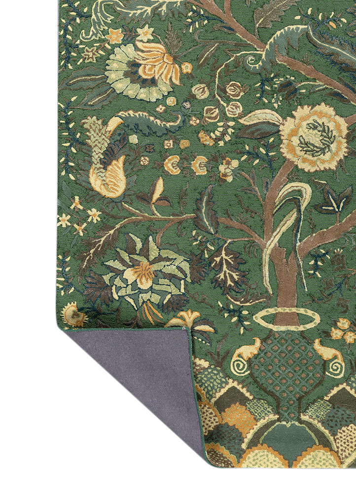 bodhi green wool and viscose Hand Tufted Rug - Perspective