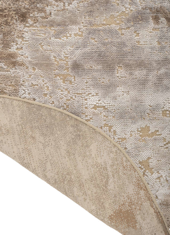 aprezo beige and brown wool and bamboo silk Hand Knotted Rug - Perspective aprezo beige and brown wool and bamboo silk Hand Knotted Rug - Perspective