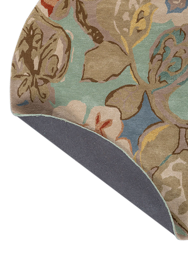 hacienda blue wool and viscose Hand Tufted Rug - Perspective