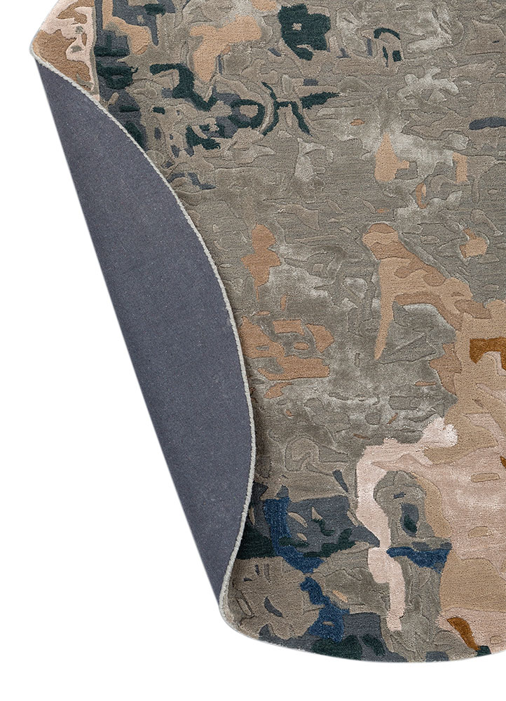 genesis blue wool and viscose Hand Tufted Rug - Perspective