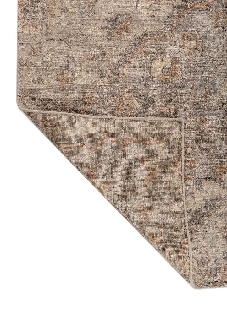someplace in time ivory wool Hand Knotted Rug - Perspective