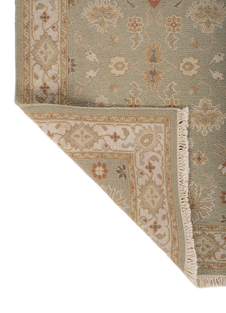 gulnar green wool Hand Knotted Rug - Perspective gulnar green wool Hand Knotted Rug - Perspective