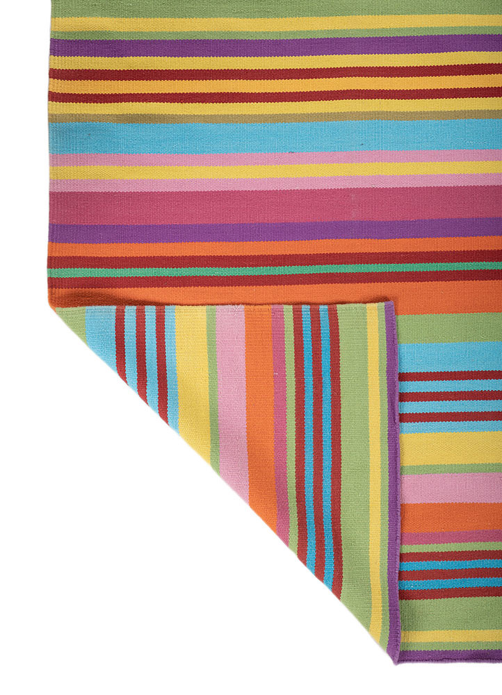 indusbar green cotton Flat Weaves Rug - Perspective indusbar green cotton Flat Weaves Rug - Perspective