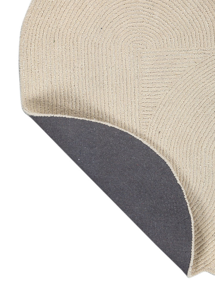 cera ivory wool and viscose Hand Tufted Rug - Perspective cera ivory wool and viscose Hand Tufted Rug - Perspective